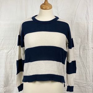 Navy and White Striped Sweater